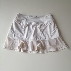 White Ruffled Tennis Skirt